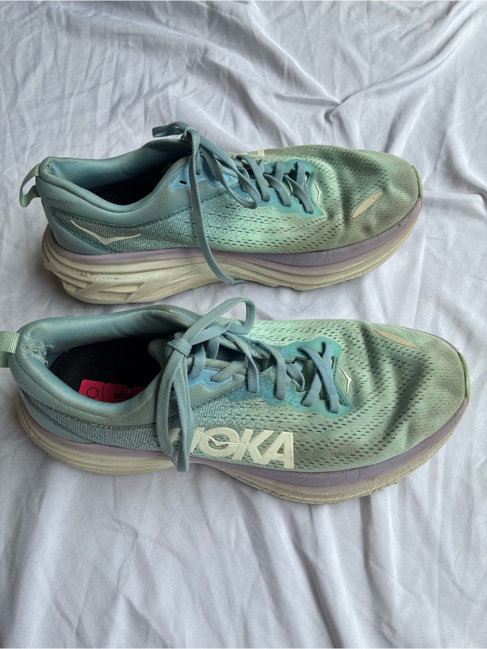 HOKA Bondi 8 Women’s Running Shoes Size 9.5 Blue Cushioned Athletic Sneakers